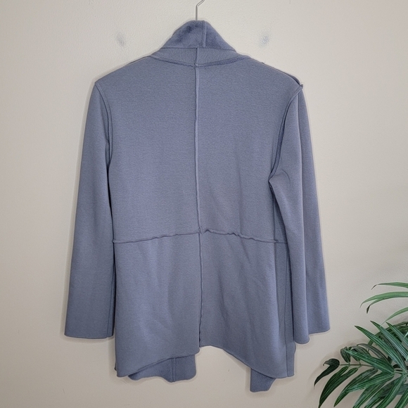 Chico's | Zenergy Gray Plush Open Front Jacket Cardigan - Picture 4 of 5